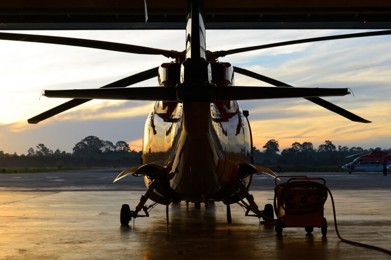 Picture of Helicopter in Hangar